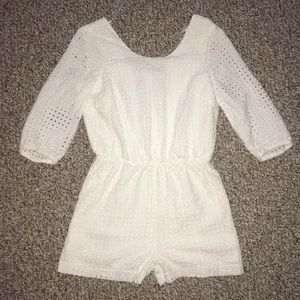 DONATING SOON!! NWOT White Anthropologie Romper